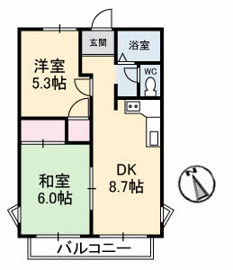 長井コーポの間取り