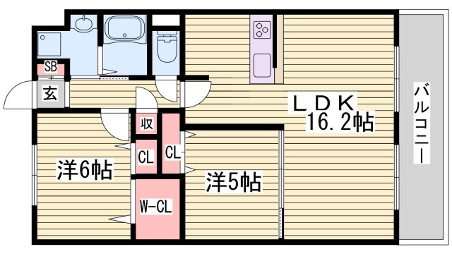 グランシャトー新在家の間取り