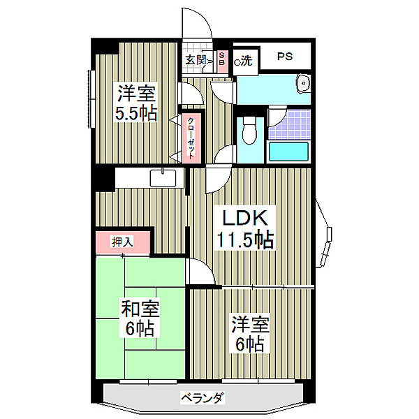 クリソベール本丸の間取り