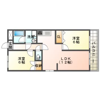 京都市伏見区向島中島町のマンションの間取り