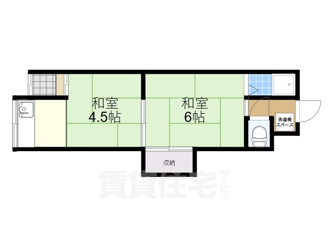 門真市大橋町のアパートの間取り