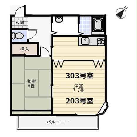 ＮＫハイツの間取り