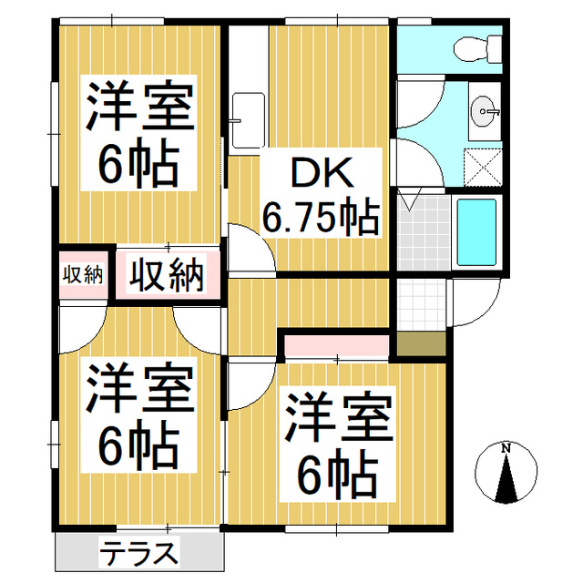 ザ・グリーンフラッツ　Ｍ棟の間取り