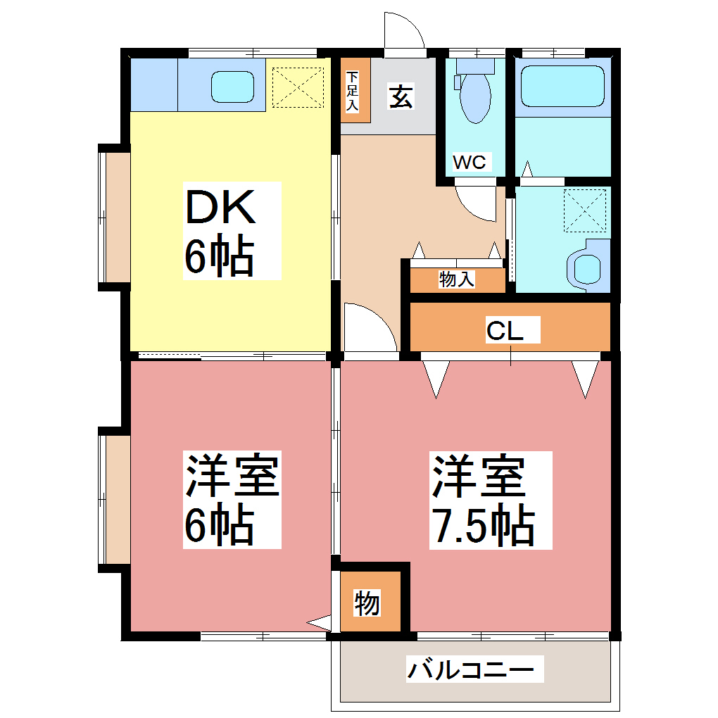 栗田ハイツの間取り