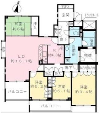 エストライフつつじヶ丘七番館の間取り