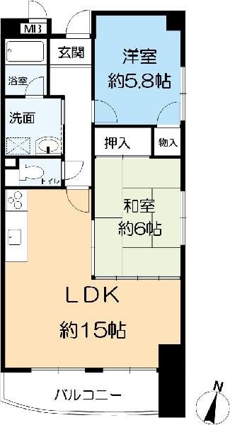 カーサコモド芦屋の間取り