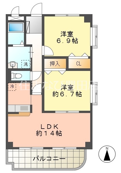 柿本丸太マンションの間取り