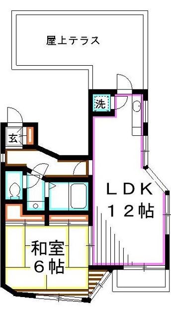 三鷹市下連雀のマンションの間取り