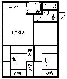 北進ハイツの間取り