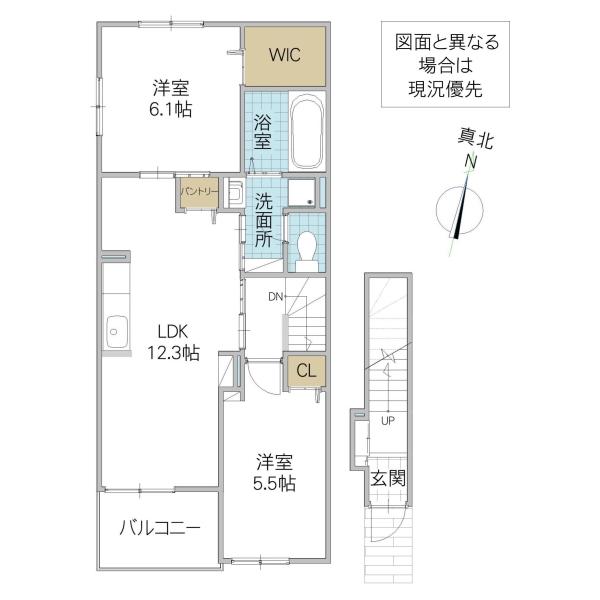 ブリス エイエム Iの間取り