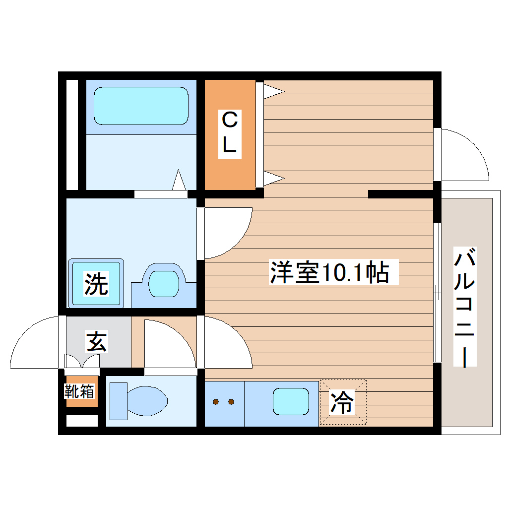 メリディアンなないろの里　壱番館の間取り