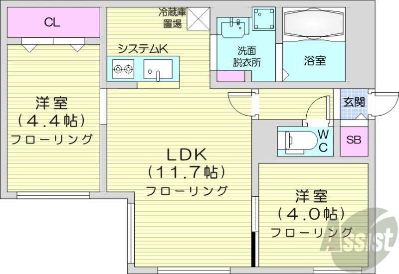 仮）MJクレスト麻生の間取り