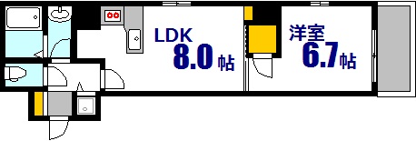 広島市中区三川町のマンションの間取り