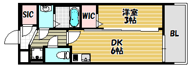 大東市大野のマンションの間取り