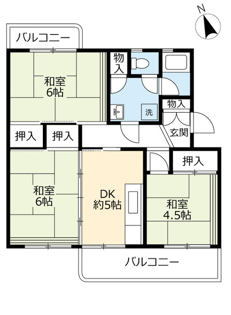 ＵＲ緑苑東の間取り