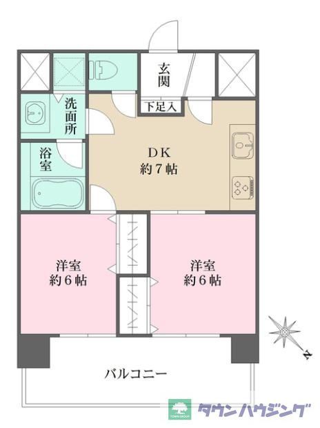 【北区田端新町のマンションの間取り】