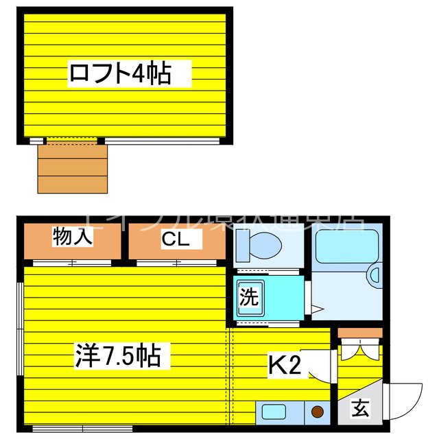 札幌市北区北三十四条西のアパートの間取り