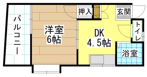 北九州市小倉南区守恒本町のアパートの間取り