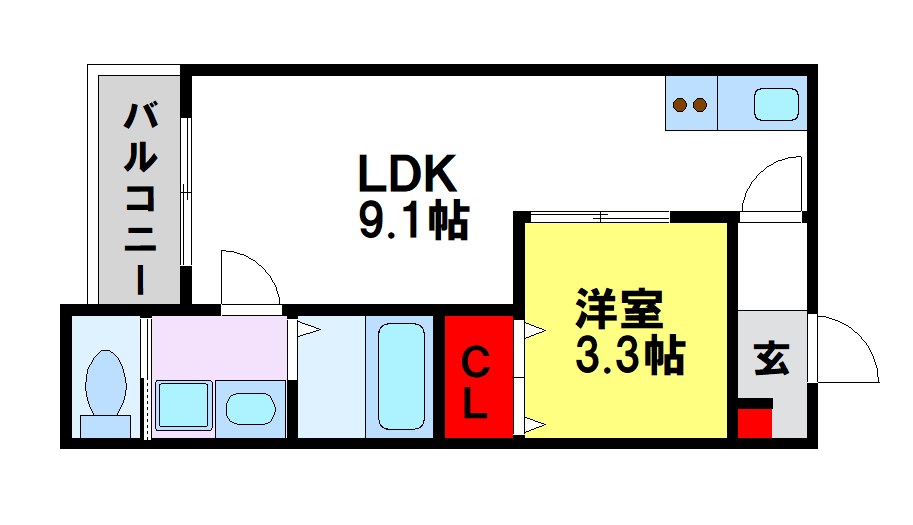 【ピュアティー二日市の間取り】