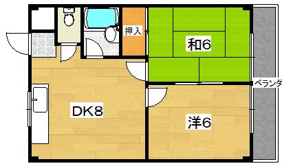 郡津金森マンションの間取り