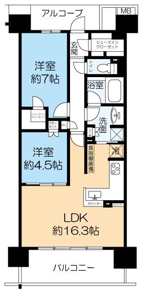 なかもずオールズディアコートの間取り