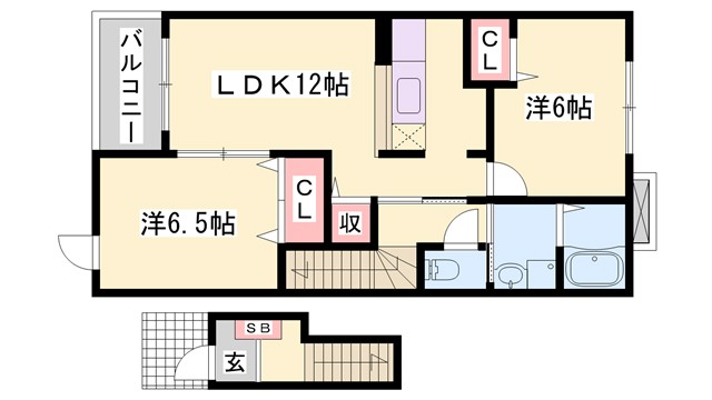 エリタージュＢの間取り