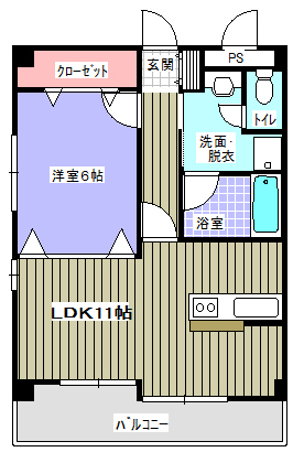 リエゾン　502号の間取り