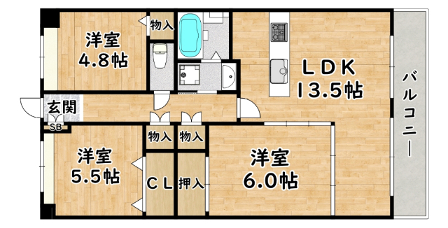 淀川ハイライフマンションの間取り