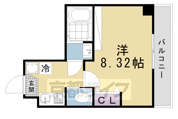 京都市上京区小山町のマンションの間取り