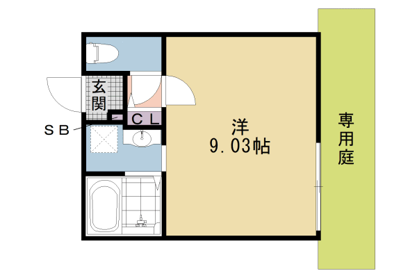 京都市南区東九条河西町のマンションの間取り