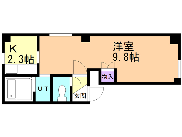 札幌市厚別区厚別中央一条のマンションの間取り