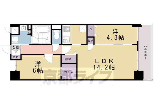 Ｒａｆｆｉｎｅ　京都上鳥羽の間取り