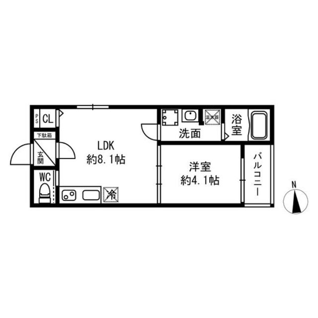 寝屋川市香里北之町のアパートの間取り