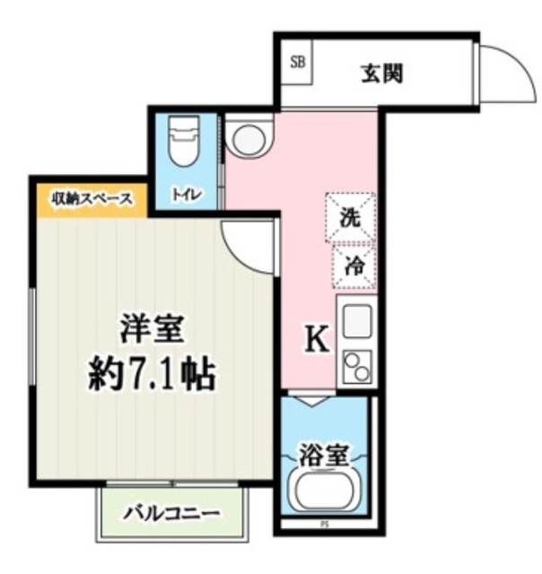 （仮称）キャメル新八柱2Cの間取り