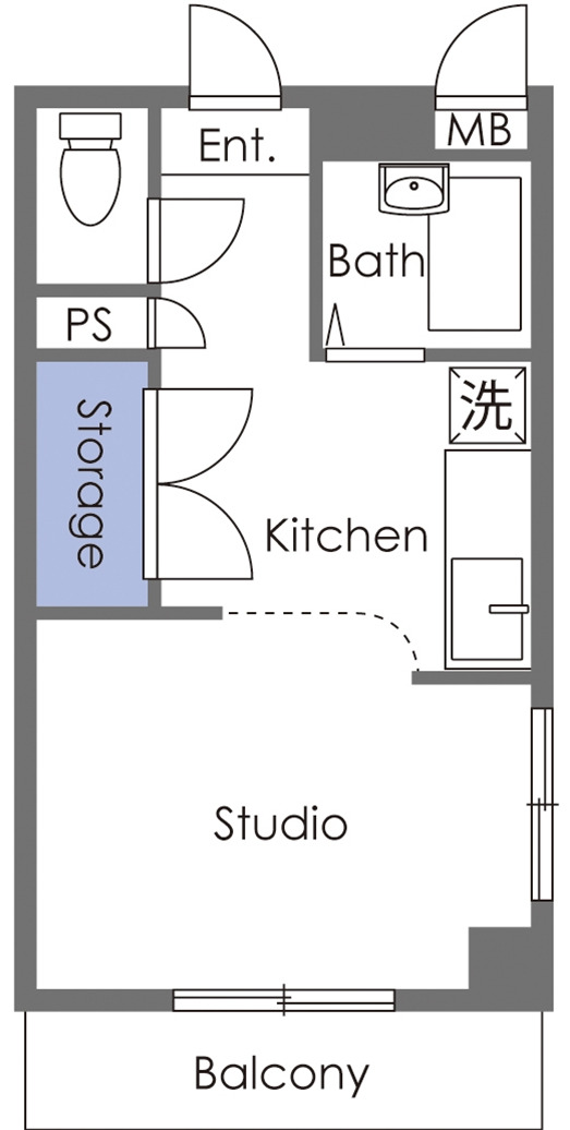 東松山市箭弓町のアパートの間取り