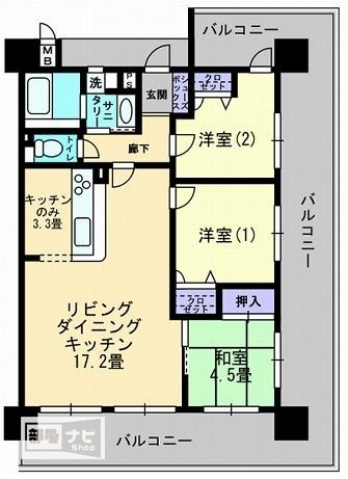 アルファライフ片原町東の間取り