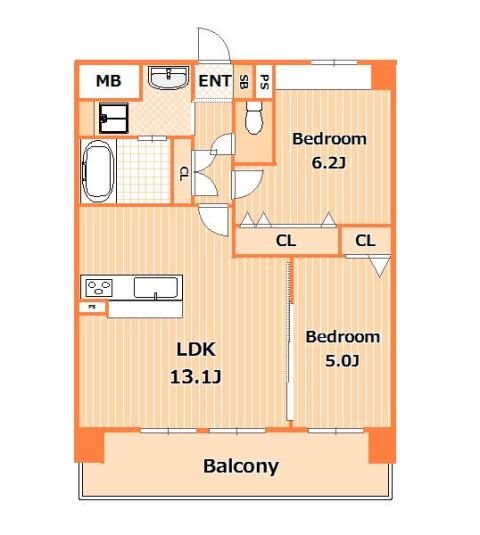 横浜市港北区日吉本町のマンションの間取り