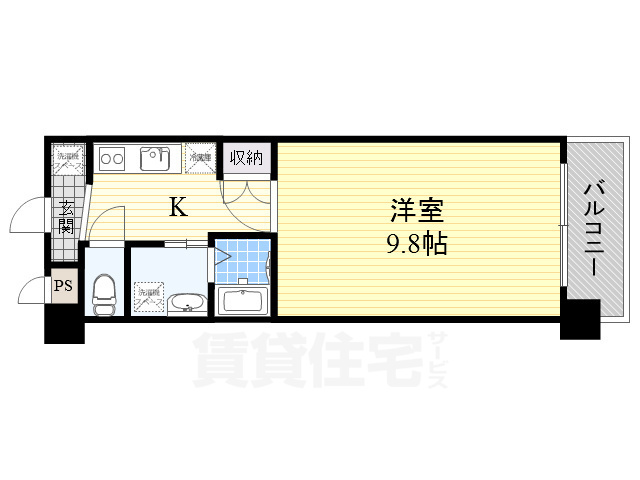 【大阪市住吉区山之内のマンションの間取り】