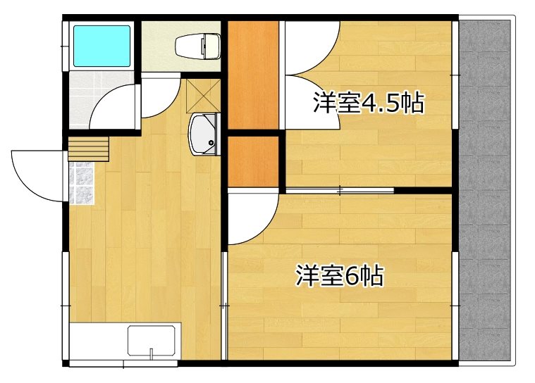 新富ハイツ　A棟の間取り