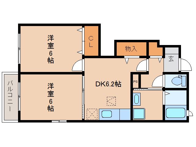 都城市都北町のアパートの間取り