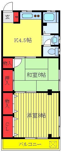 北区赤羽西のマンションの間取り