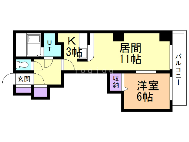 札幌市白石区南郷通のマンションの間取り