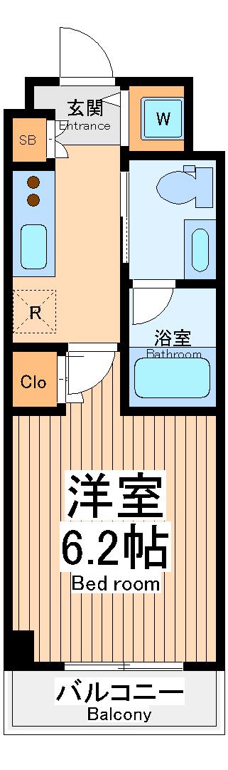 立川市曙町のマンションの間取り