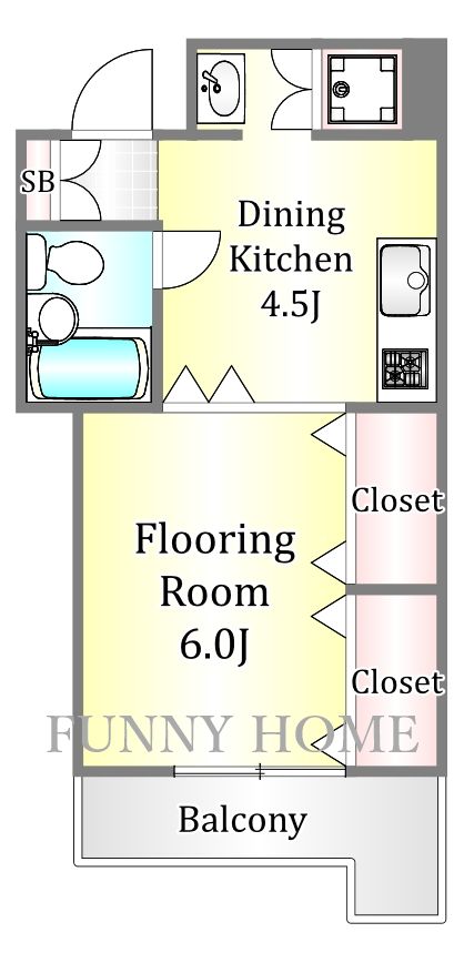 ベルエール経堂の間取り