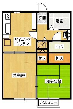 アスナロハイツの間取り写真