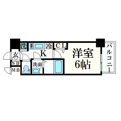 プレサンス心斎橋ブライトの間取り写真