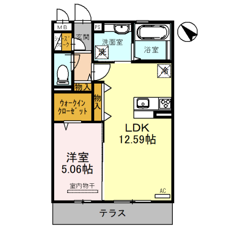 Lacasamia一条通の間取り写真