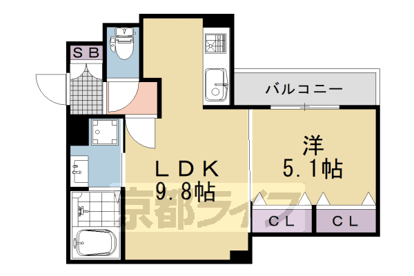 ラモーナ滝ノ町Iの間取り写真