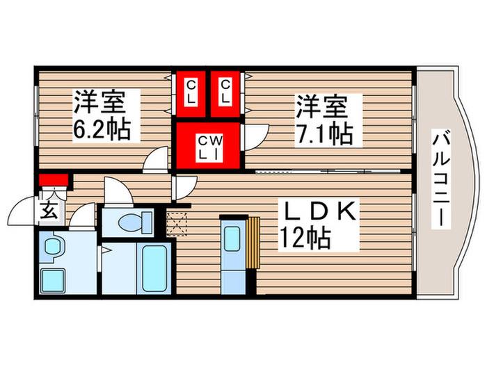 エクセルコ-ト妙典の間取り写真