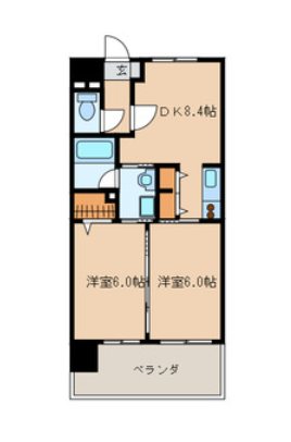 ＪＲ鹿児島本線 吉塚駅 徒歩10分 10階建 築19年の間取り写真